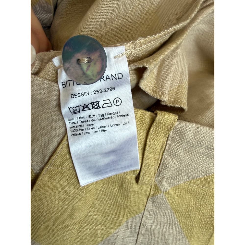 BITTE KAI RAND linen barrel pants NWT medium diamond pattern - Picture 5 of 7